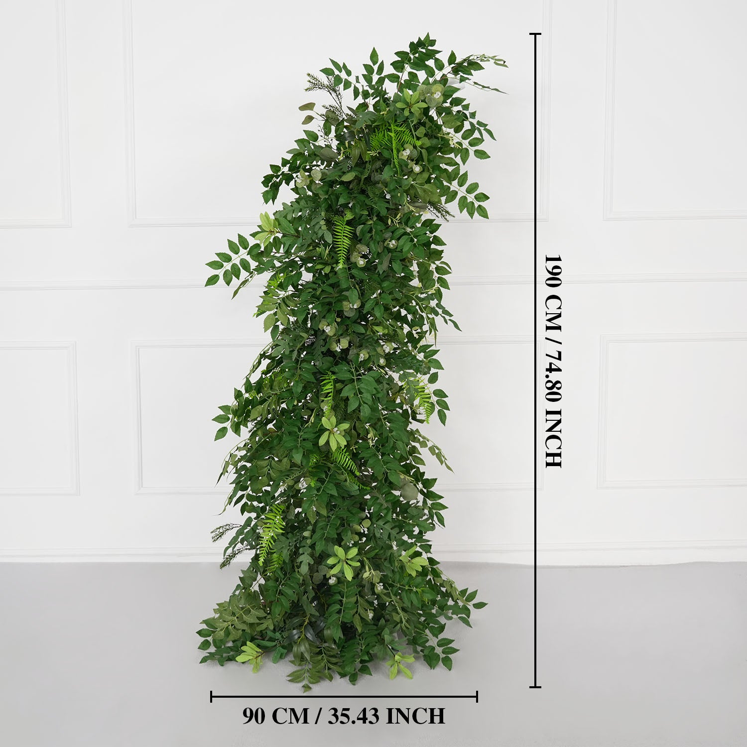 Uflower Green Leaf Horn Arch Wedding Party Backdrop Decor